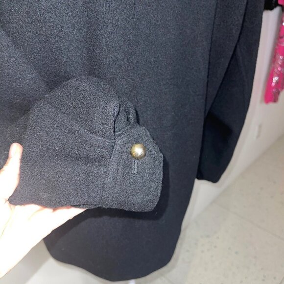 Takeo Nishida Maison De Mode Womens Jacket Black Size Medium Vintage Wool Blend - Picture 10 of 16